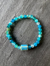 Armband glaskraal blauw